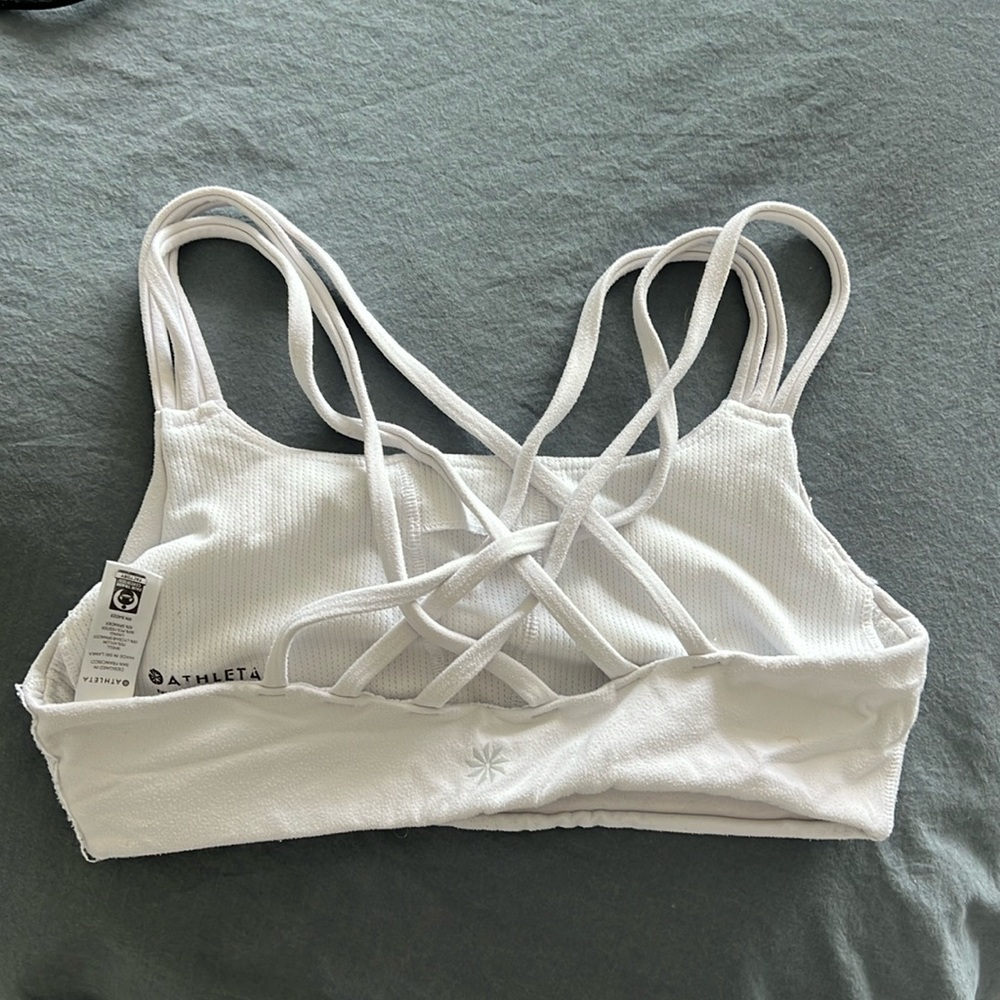White athleta sports bra